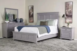 Mor Furniture Beds|Jamestown Panel Bed In Gray, Queen