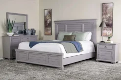 Mor Furniture Beds|Jamestown Panel Bed In Gray, Queen