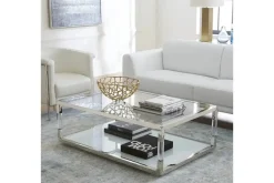 Mor Furniture Coffee Tables|Jasper Coffee Table In Glass/Stainless Steel