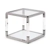 Mor Furniture Sofa & End Tables|Jasper End Table In Glass/Stainless Steel
