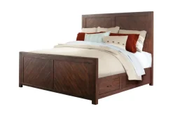 Mor Furniture Bedroom Sets|Jax Storage Bed, Dresser, Mirror, Nightstand & Chest In Cherry, Queen