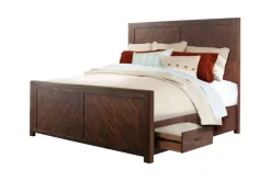 Mor Furniture Bedroom Sets|Jax Storage Bed, Dresser, Mirror, Nightstand & Chest In Cherry, Queen