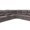 Mor Furniture Reclining Sectionals|Sectionals|Jaxon 6 Piece 2 Power Sectional In Mushroom