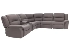Mor Furniture Reclining Sectionals|Sectionals|Jaxon 6 Piece 2 Power Sectional In Mushroom