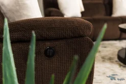 Mor Furniture Loveseats|Jayne Power Console Loveseat In Brown
