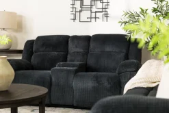 Mor Furniture Loveseats|Jayne Power Console Loveseat In Brown