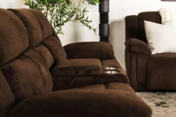 Mor Furniture Loveseats|Jayne Power Console Loveseat In Brown