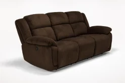 Mor Furniture Sofas|Jayne Power Sofa W/ Drop Down Table In Brown