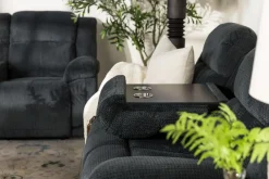 Mor Furniture Sofas|Jayne Power Sofa W/ Drop Down Table In Brown