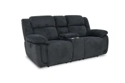 Mor Furniture Reclining Sofas|Loveseats|Jayne Reclining Console Loveseat In Charcoal