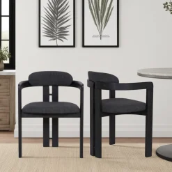 Mor Furniture Dining Chairs|Jazmin Side Chair In Charcoal, Set Of 2