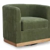 Mor Furniture Chairs|Jersonlow Swivel Chair In Forest Green