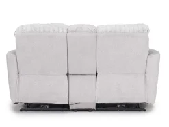 Mor Furniture Reclining Loveseats|Loveseats|Jessica 2 Power Console Loveseat In Presley Fog/Charlotte Mist