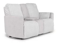 Mor Furniture Reclining Sofas|Loveseats|Jessica Reclining Console Loveseat In Presley Fog/Charlotte Mist