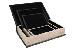 Mor Furniture Trays & Boxes|Jolina Box In Black, Set Of 3
