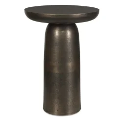 Mor Furniture Outdoor Accent Tables|Joppa Outdoor Round Accent Table In Bronze