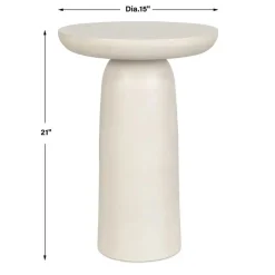 Mor Furniture Outdoor Accent Tables|Joppa Outdoor Round Accent Table In Bronze