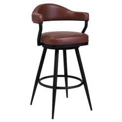 Mor Furniture Counter Height Stools|Barstools|Justin Counter Height Stool In Vintage Coffee Brown, 26 Inch