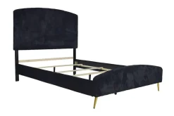 Mor Furniture Upholstered Beds|Beds|Kailani Upholstered Panel Bed In Black, Queen