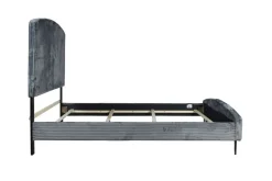 Mor Furniture Upholstered Beds|Beds|Kailani Upholstered Panel Bed In Black, Queen