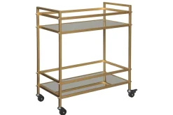 Mor Furniture Bar Carts|Kailman Bar Cart In Gold Black