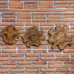 Mor Furniture Wall Art & Accents|Kalani Wood Wall Art In Bleached Brown, Set Of 3