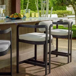 Mor Furniture Counter Height Stools|Barstools|Kalmar Outdoor Counter Height Stool In Black