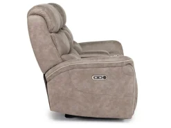 Mor Furniture Reclining Loveseats|Loveseats|Kamari 2 Power Console Loveseat In Gray