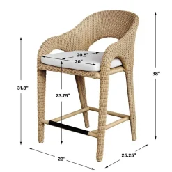 Mor Furniture Counter Height Stools|Barstools|Kavali Outdoor Counter Height Stool In Honey