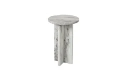 Mor Furniture Accent Tables|Keithwell Round Accent Table In Gray & White