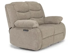 Mor Furniture Reclining Loveseats|Loveseats|Kelsey Power Loveseat In Light Brown