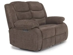 Mor Furniture Reclining Loveseats|Loveseats|Kelsey Power Loveseat In Light Brown
