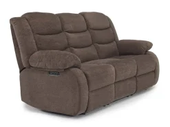 Mor Furniture Living Room Sets|Kelsey Power Sofa & Loveseat In Light Brown