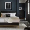 Mor Furniture Bedroom Sets|Kentfield Platform Bed, Dresser, Mirror & Nightstand In Black Drifted Oak, Full
