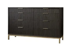 Mor Furniture Bedroom Sets|Kentfield Platform Bed, Dresser, Mirror & Nightstand In Black Drifted Oak, Full