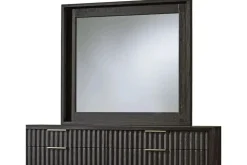 Mor Furniture Bedroom Sets|Kentfield Platform Bed, Dresser, Mirror & Nightstand In Black Drifted Oak, Full