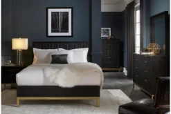 Mor Furniture Beds|Kentfield Platform Bed In Black Drifted Oak, Full