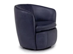 Mor Furniture Chairs|Kierreys Swivel Chair In Charcoal Leather