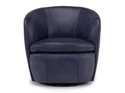 Mor Furniture Chairs|Kierreys Swivel Chair In Charcoal Leather