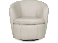 Mor Furniture Chairs|Kierreys Swivel Chair In Charcoal Leather