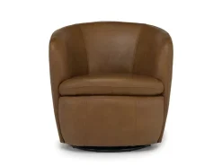 Mor Furniture Chairs|Kierreys Swivel Chair In Charcoal Leather