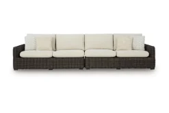 Mor Furniture Outdoor Sectionals|Kimora Outdoor 2 Piece Sectional In Beige/Dark Brown