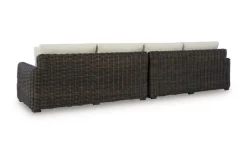Mor Furniture Outdoor Sectionals|Kimora Outdoor 2 Piece Sectional In Beige/Dark Brown