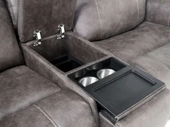 Mor Furniture Reclining Sectionals|Sectionals|Kingston 7 Piece Sectional W/ 3 Power Armless Recliner & Usb In Canyon Ocean