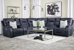 Mor Furniture Sectionals|Kingston 7 Piece Sectional W/ Usb In Canyon Ocean