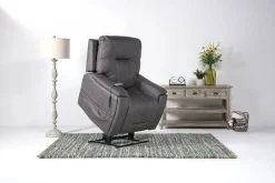 Mor Furniture Lift Chairs|Recliners|Kingston 2 Power Lift Chair In Canyon Steel
