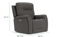 Mor Furniture Recliners|Immersive Sound Sofas|Kingston 3 Power Recliner In Canyon Ocean