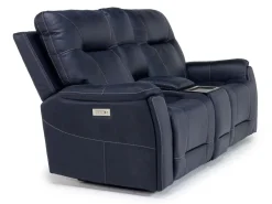 Mor Furniture Loveseats|Kingston 3 Power Theater Console Loveseat W/ Immersive Sound In Canyon Ocean