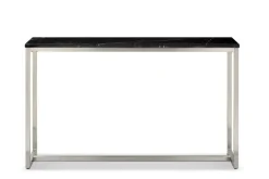 Mor Furniture Sofa & End Tables|Kira Sofa Table In Black/Brushed Nickel