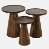 Mor Furniture Accent Tables|Knox Accent Nesting Tables In Chestnut, Set Of 3